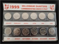 1999 Canadian ' Millennium Quarter ' Coin Set