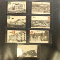 France Stamps Zeppelin Postcards 1910s Used, 7 tot