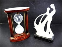 HOUR GLASS & RESIN STATUE