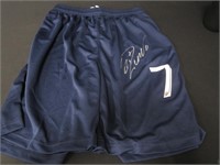 Cristiano Ronaldo Signed Blue Soccer Shorts W/Coa