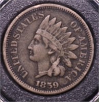 1859 INDIAN HEAD CENT VF
