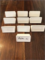 Set of 10 Ceramic Place Setting Name Markers