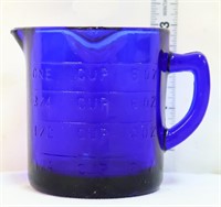 Cobalt glass measuring cup