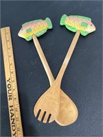 Fish Wooden Spoon and Fork