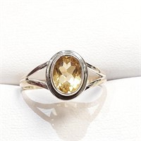 $60 Silver Citrine(1.1ct) Ring