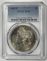 1884-S Morgan Silver $1 Extra Fine PCGS XF45