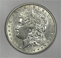 1884 Morgan Silver $1 AU details
