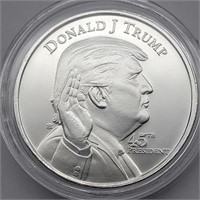 1 OZ FINE SILVER ROUND DONALD TRUMP