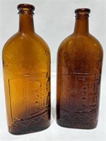 Warner’s Amber Glass Medicine Bottles.