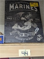 Wooden Marines Sign - 16" x 20"