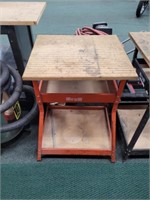 HIRSH METAL FRAME WORK TABLE, ORANGE