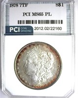 1878 7TF Morgan PCI MS-65 PL LISTS FOR $2200
