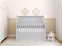 Sweetpea Baby Fairview Crib in Silver Grey Pearl