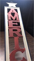 Wooden America Sign