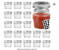 40 Pack Mini Mason Jars, 4 oz Glass Storage Jars
