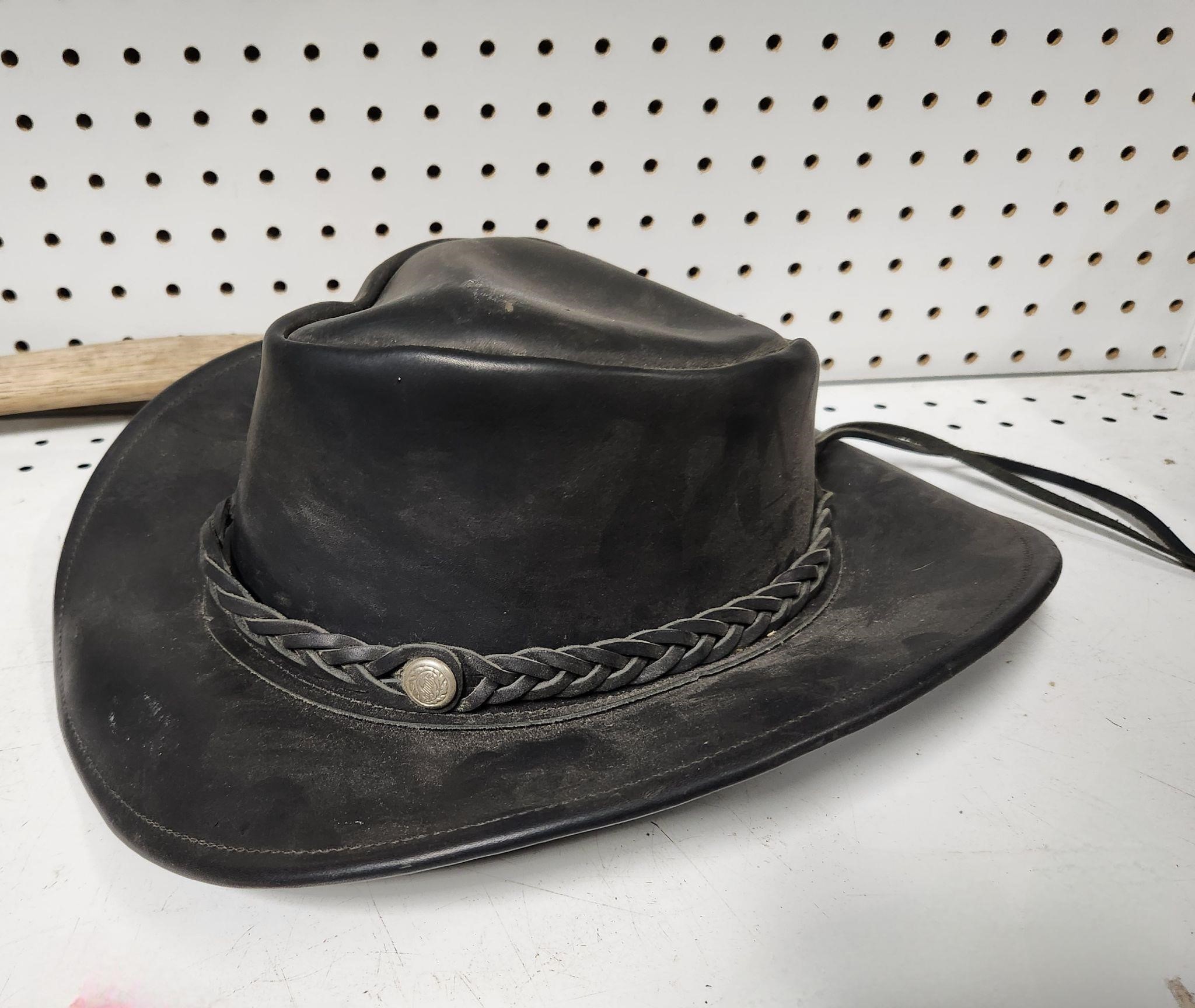 Vtg North Star Genuine Leather Cowboy Hat