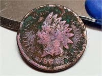 OF) better date 1864 L Indian head penny