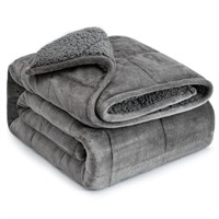 Lofus Sherpa Fleece Weighted Blanket 15 lbs Heavy