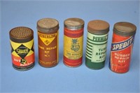 Group of vintage cardboard tube repair kits