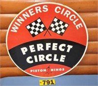 2006 Perfect Circle porcelain sign, 24" dia