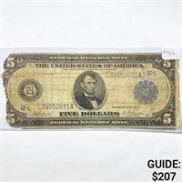 1914 $5 LG Fed. Reserve Note