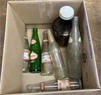 Box Lot of Glass Bottles