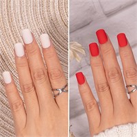 Vamony Matte Press On Nails 2 Sets - Square Shape