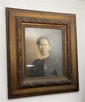 Antique Portrait in Ornate Frame