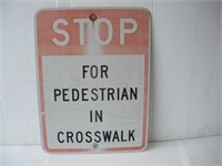 Pedestrian Aluminum Sign  18x24 inches