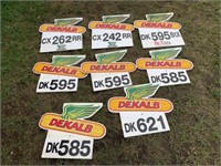 LOT OF 8 DEKALB CORN SEED SIGNS