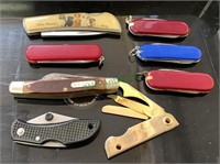 8 small pocket knives including an Old Timer