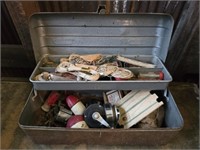 Vintage Metal Tackle Box FULL of Fishing Items