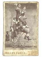 Cabinet Card Miller Family Bicycle Aerialists