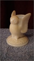 Vintage Milk Glass Owl Toothpick Holder