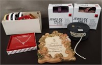 Box 2 Jewelry Valets, Bracelets, T Necklace, Beads