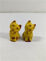 Vintage Plastic Yellow and Red Salt and Pepper