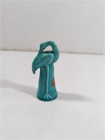 Vintage Turquoise Flamingo Figurine