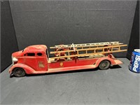 EARLY TURNER PRESSED STEEL FIRE TRUCK TOY