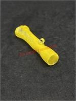 3.5in Yellow Glass Chillum Pipe (living room)