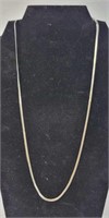 Sterling Silver Necklace Herringbone Pattern