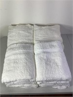 Vintage Martex White Bath Towels, New