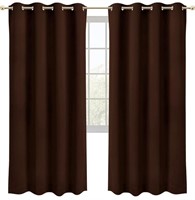 89X104 IN BROWN TWO-PANEL CURTAINS