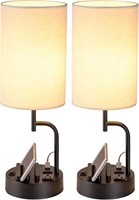 2-Pack USB Desk Lamp with Slots