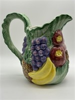 Fitz & Floyd Fruit Garden Large Majolica Pitcher