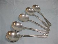 Five 5" Sterling Silver Spoons Hallmarked