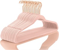 MIZGI Velvet Hangers - Blush Pink, 30 Pack