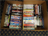 Two boxes of DVD movies