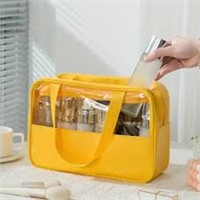 Travel Wash Bag Yellow with window See inhouse