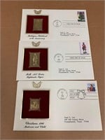 2x First Day of Issue Gold Stamps 1986-1987