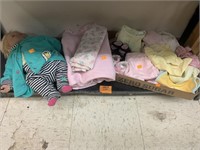 Baby Doll, Clothes, Blankets Lot